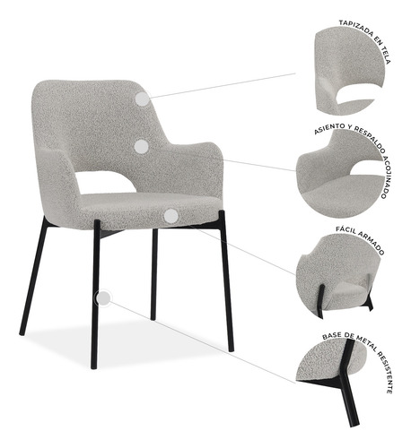 Set De 2 Sillas De Comedor 3038 Shcola