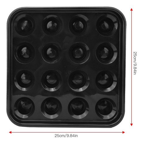 * Bandeja De Billar Con Capacidad Para 16 Bolas Pool Negro