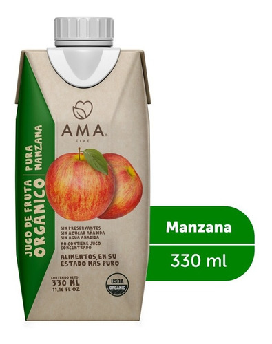 Ama Jugo Manzana Orgánico 330cc