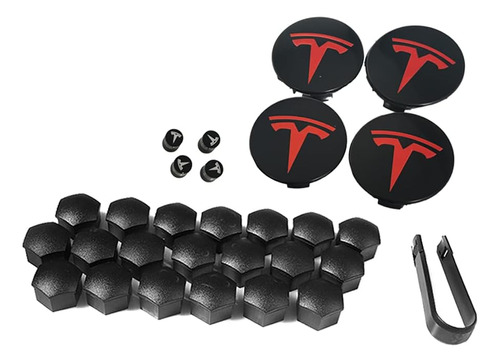 Accesorios De Tapacubos Tesla Model 3 Y S X Con 4 Tapas Cent