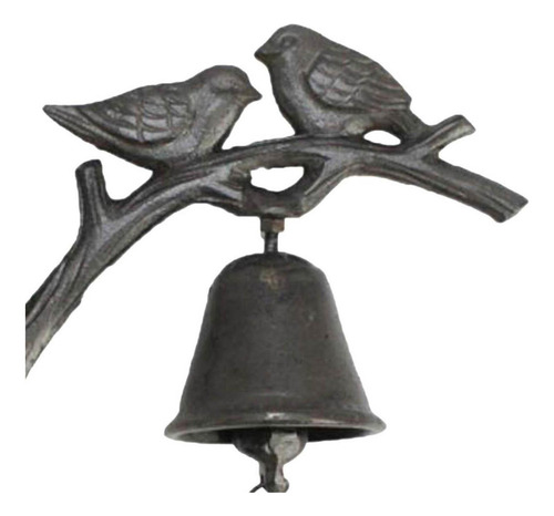Campana De Cena De Hierro Fundido Negro Rústico, Timbre