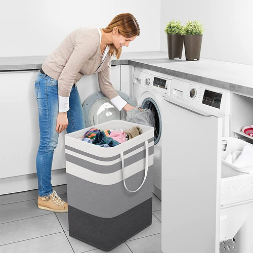Cesto Para Ropa Sucia De 75l, Cesta De Lavandería Plegable
