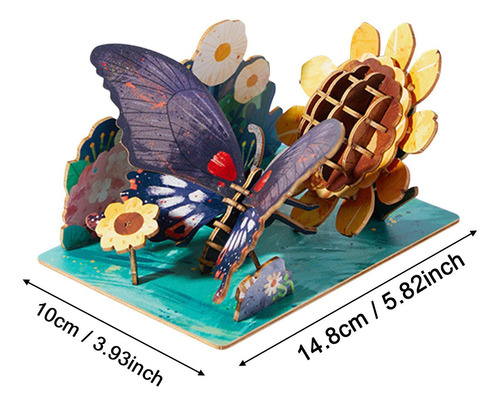 Rompecabezas 3d De Madera, Modelos Mariposa Fénix