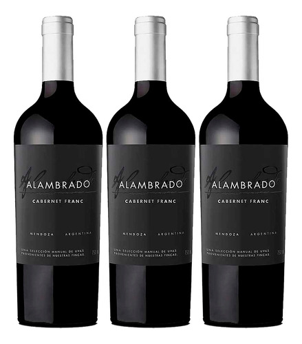 Vino Alambrado Cabernet Franc 750 Ml Pack X3 Unidades