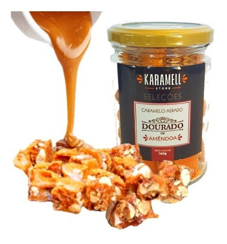 Caramelo Dourado De Amêndoas Aerado - Linha Karamell