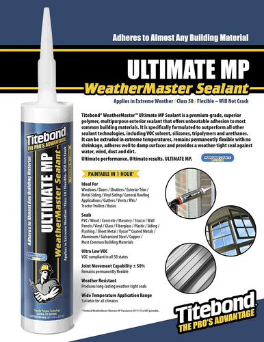 Weathermaster Ultimate Mp Cartucho Sellador, 10.1 Oz, Blanco