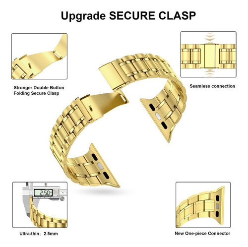 Correa De Acero Inoxidable For Apple Watch Band Series 8 7