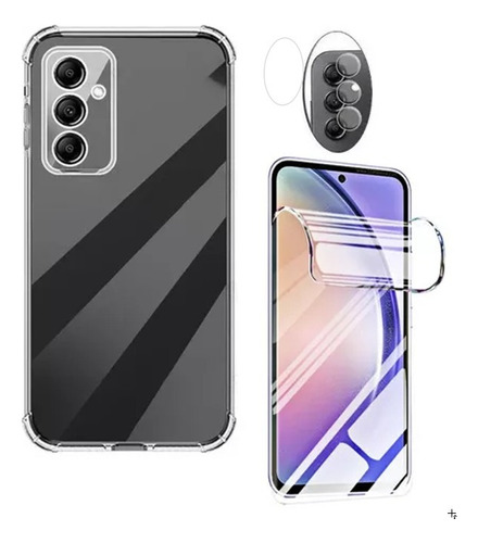 Capa Capinha + Película Gel Hidrogel + P Cam Para Galaxy A55