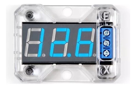 Voltímetro Vex-1 Banda Medidor Digital Expert Led Azul Autom