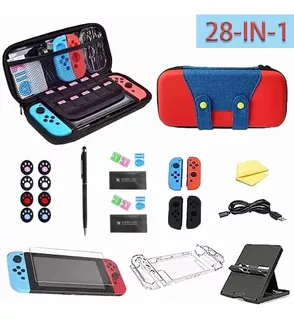 Funda Portátil Nintendo Switch Accesorios Para Kit Rojo