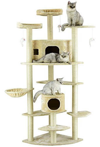 Árbol Para Gatos De 80 Pulgadas, Beige.