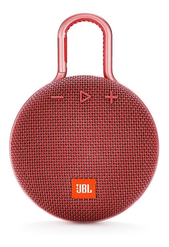 Caixa De Som Portátil Jbl Clip 3 Vermelha Bluetooth