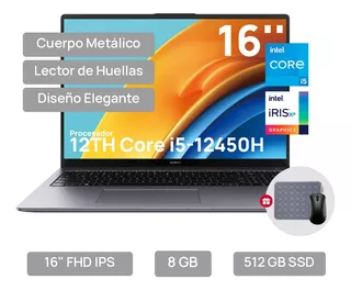 Laptop Huawei Matebook D16 I5 12th Gen 8gb Ram 512gb Ssd