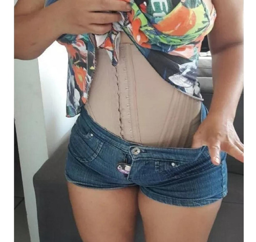 Cinta Modeladora Feminina 12 Barbatanas Redutora Abdomi Ci20