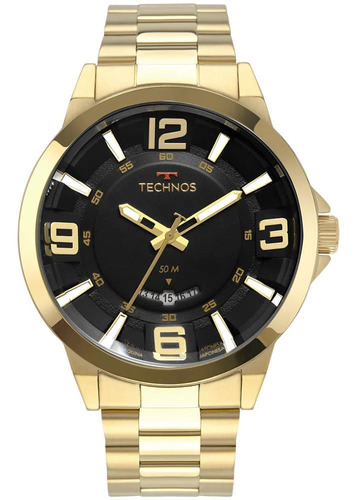 Relógio Technos Masculino Analógico Dourado 2117lbo/4p