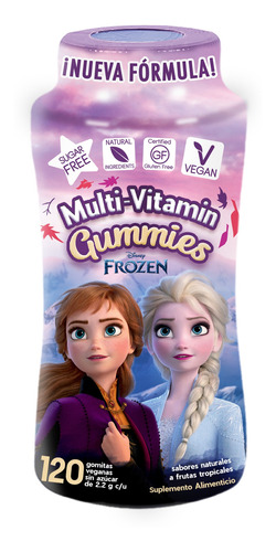 Frozen Multi-vitaminas 120 Gomitas | Sin Azúcar | Veganas