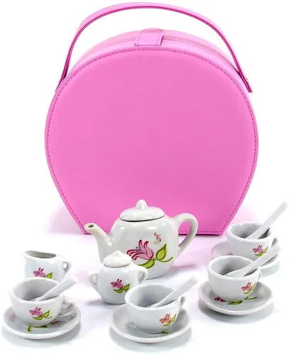 Juego De Té Para Niña Juguete 10 Piezas Simil Porcelana