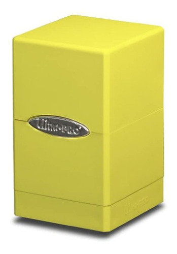 Caja De Cubierta De Torre De Saten Amarillo Brillante