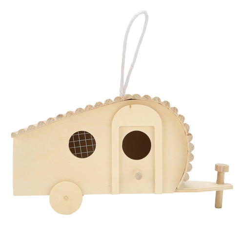 Casa Colgante Para Pájaros De Madera Con Forma De Carruaje,