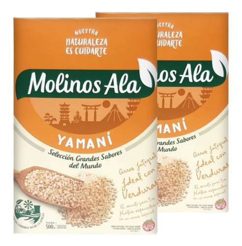 Arroz Yamani Integral Corto Molinos Ala 500g Sin Tacc X2