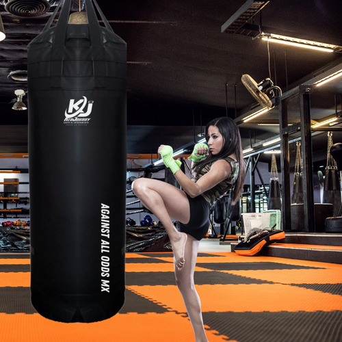 Saco De Boxeo Costal De Box Gordo Jr. 70 Kg Mma Muay Thai Color Negro