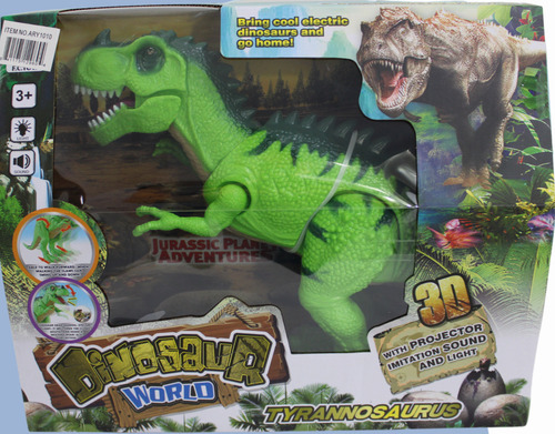 Dinosaurio De Batería Con Luz Y Sonido