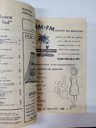 Revista Blanca Sol - Vol. Ix, No. 113, Marzo 25 De 1964 (Usado)