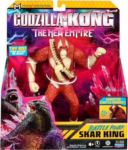 Playmates Godzilla X Kong Battle Roar Skar King