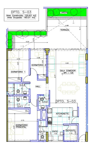 Imagen 2 de 6 de Vendo Departamento Flat 160 M2 Con Amplia Terraza En Primer Piso Chacarilla San Borja