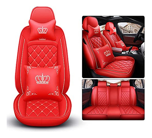 Full Set Car Seat Covers, Crown Pu Leather, Full Surrou...