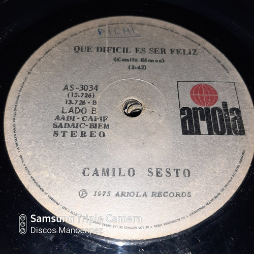 Simple Camilo Sesto Ariola As3034 C16