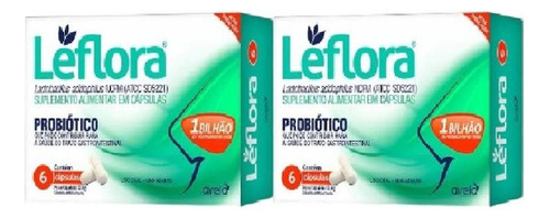 Kit Leflora Lactobacillus Com 2 Caixas De 6 Cápsulas Cada