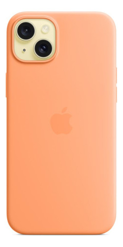 Capa De Telefone Apple iPhone 15 Plus De Silicone Com Laranj