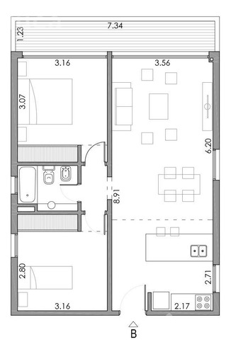 Excelente Departamento, 3 Ambientes Con Imponente Terraza Propia En El Corazón De Beccar