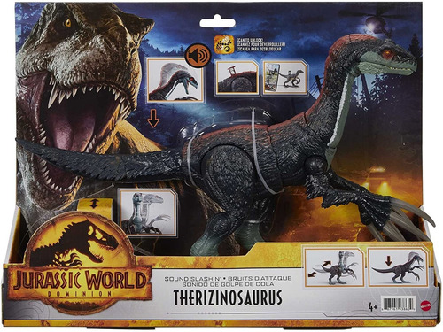 Jurassic World Dominion Figura Therizinosaurus Sound Slashin