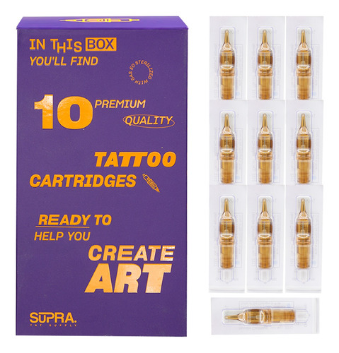 Cartucho Agujas Para Tatuar Supra Rlb Calibre 10 De 10 Pzs
