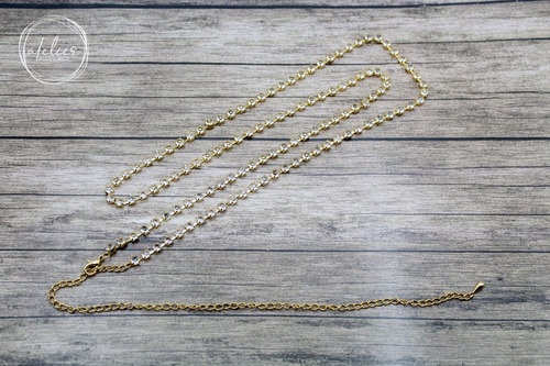 Accesorio Cinturón Caderín Collar Largo De Cadena De Strass