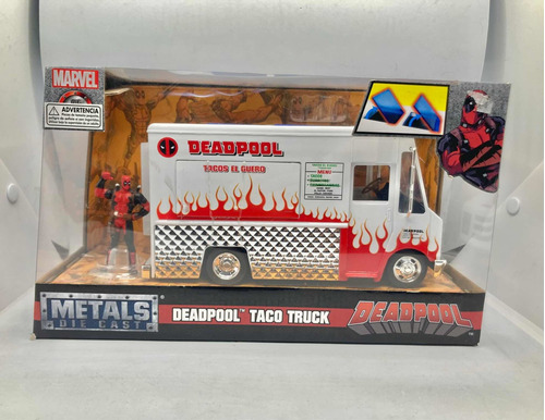 Deadpoom Taco Truck Banca Metal Die Cast Jada Escala 1:24