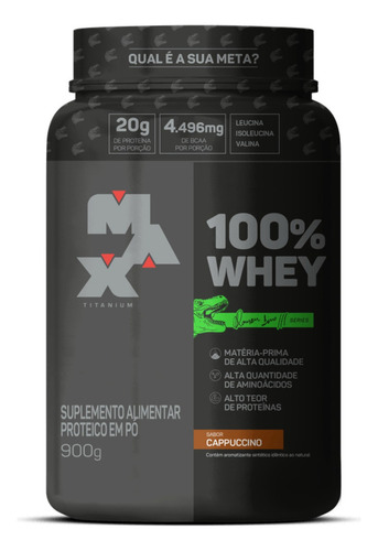 100% Whey Dino Pote 900g Cappuccino - Max Titanium