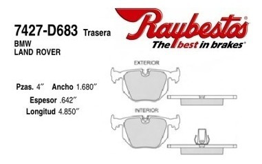 Balatas Bmw 330i 330ci 525i 528i M3 M5 X3 X5 Z4 Traseras