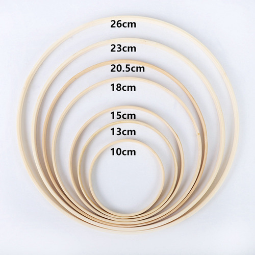 4 Anillos De Bambú, Círculo De Madera, Colector Redondo, Par