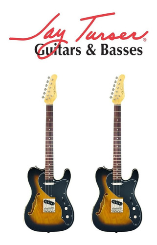 Imagen 3 de 4 de Telecaster Jay Turser Semi Hueca Thinline Tsb La Mejor Telec