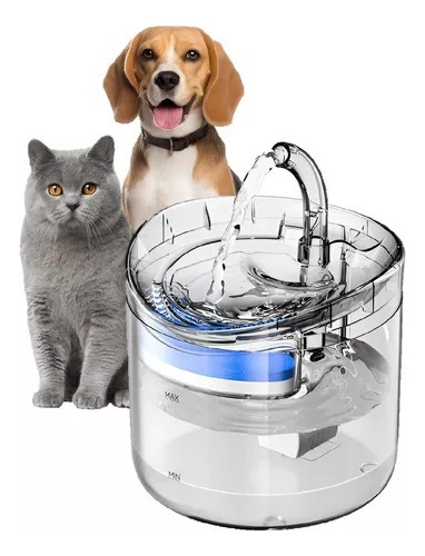 Bebedero Fuente De Agua Filtro Dispensado Gato Mascotas 1.8l