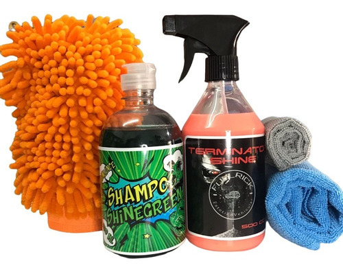 Kit De Lavado Fullrick Shampoo Shine Green + Quick Detail