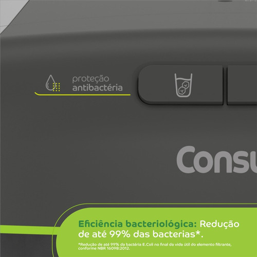 Purificador De Água Cpb34af Refrigerado Antibactérias Consul Cinza