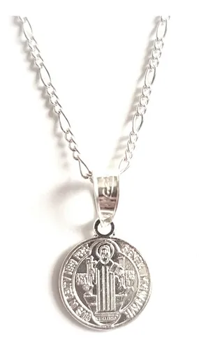 comprar Medalla San Benito De Nursia Dije Con Cadena De Plata 925 Ch