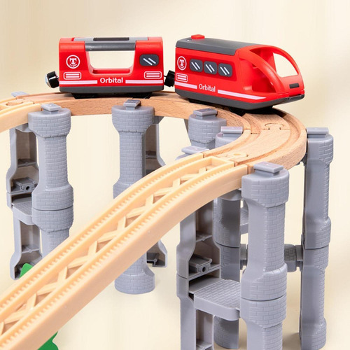 Juegos De Trenes Y Vías Juguete De Construcción De Madera