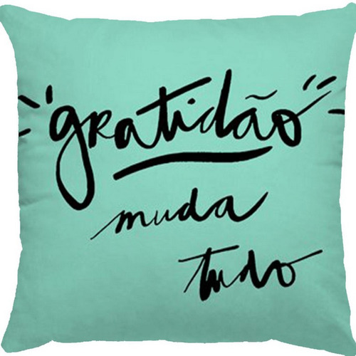 Capa Almofada Gratidão Muda Tudo