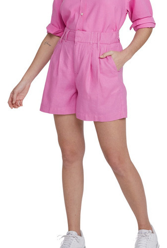 Shorts Feminino Reto Em Linho - Hering - K4th