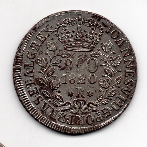 960 Reis 1820r Var 19b Ce Escama De Peixe No Rev (Usado)